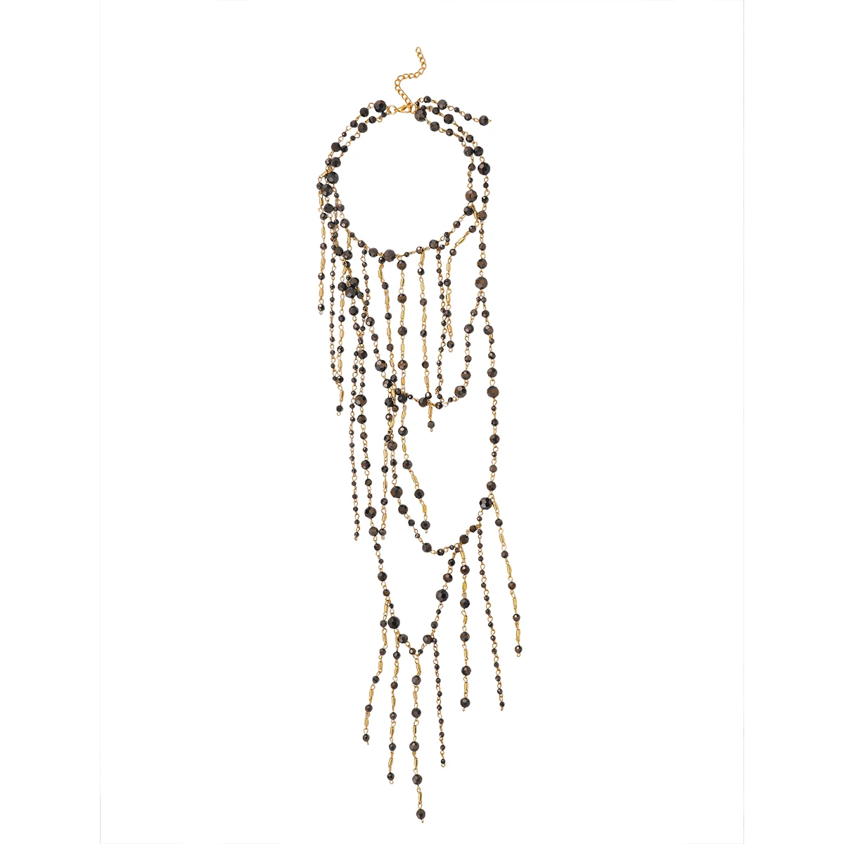 

ZAA New Bohemia Exaggerated Beads Chains Waterfall Necklace for Women Fashion Wedding Party Jewelry Accessories Gifts Wholesale