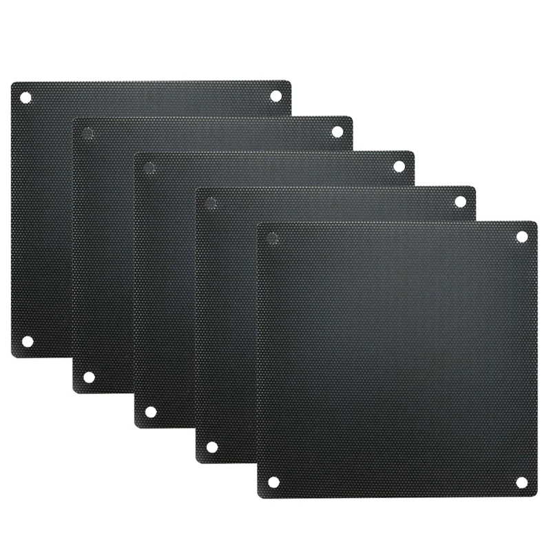 5PCS 80mm 90mm 120mm 140mm Cuttable Schwarz PVC PC Lüfter Staub Filter Staubdicht Fall computer Mesh Kühlung Ultra Feine Staubdicht Abdeckung – Detail 11
