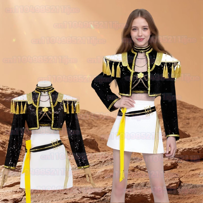 

Fantasia Mira Cosplay Golden Stage Suits Cartoon Demon Hunter of KPop RUMI ZOEY Costume Women Halloween Carnival Party Clothes