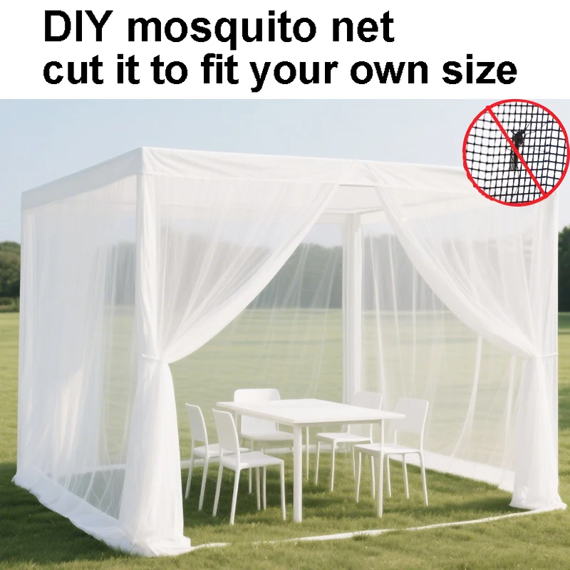 Moustiquaires DIY pour Jardin, Camping, Chasse, Tente de Dortoir, Pique-nique – Tailles à découper sur mesure : 2x3m, 3x3/4/5/6m, 5x10m