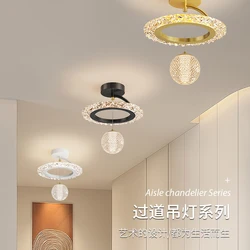 Diameter 25cm 30cm Black Gold Small Chandelier Corridor Aisle Room Bedroom Living Room Chandelier