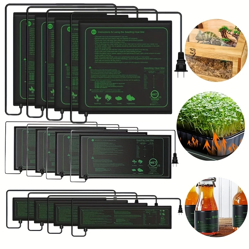 

1/2/4pcs Durable waterproof seedling heating pad warm hydroponic heating pad for germination indoor gardening greenhouse US Plug