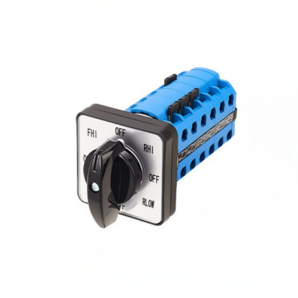 20A 8 Rate 6 Step Forward Reverse Changeover Switch For Milling Machine Variable Control Rotary Switch Blue SZW26