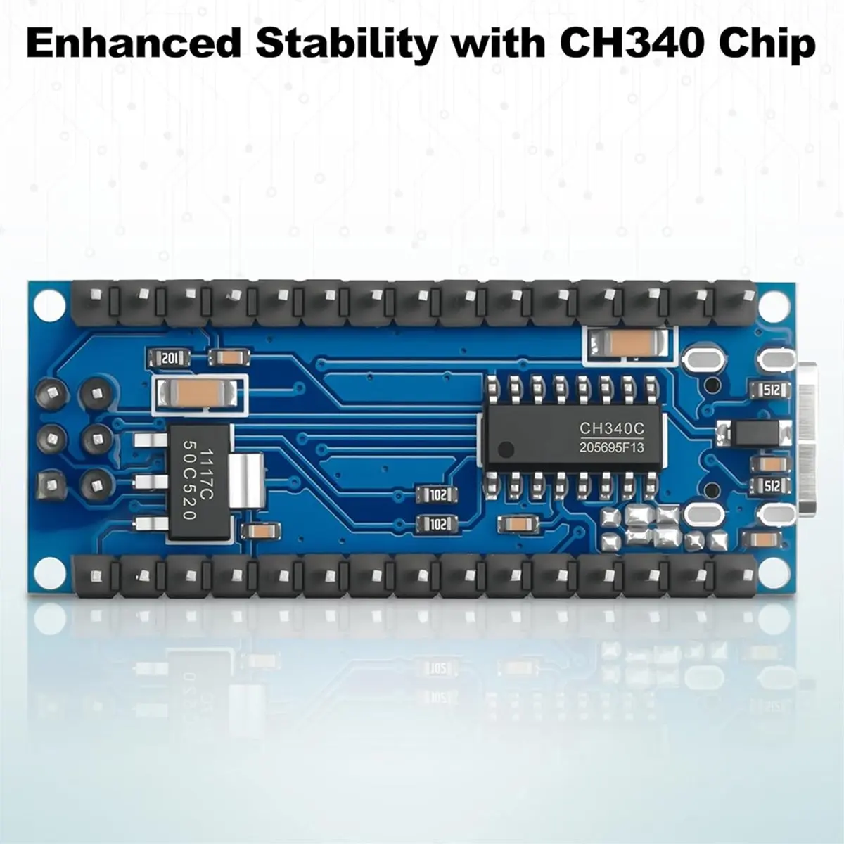 HDL 2 Pack Nano V3.0 CH340 ATmega328P Development Board with USB Cables & Nano Breakout Terminal Adapter