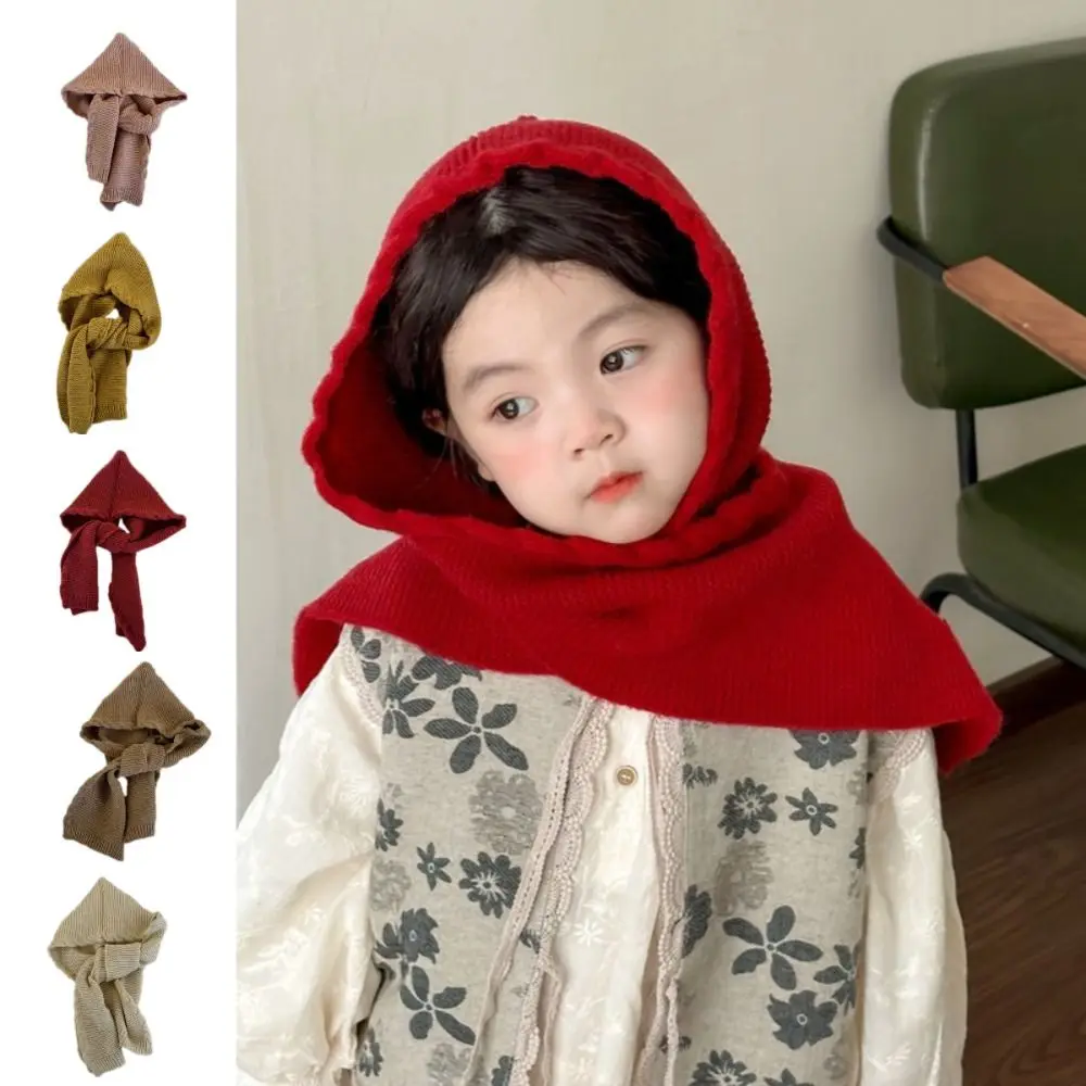 

Дизайн толстовки с капюшоном, однотонные шапки в стиле ретро, универсальный простой дизайн, шаль, шарф, вязаная вязаная шапка, одежда с капюшоном