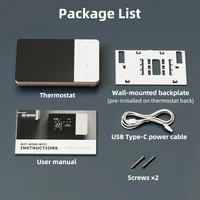 Thermostat intelligent Tuya WiFi pour chaudière à gaz, chauffage/refroidissement, alimenté par batterie/USB, compatible avec Alexa Google Home, programmable quotidiennement 6