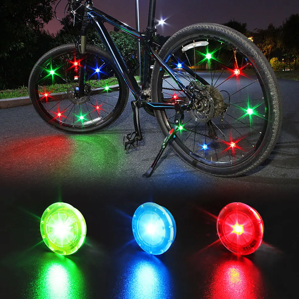 

1x LED Bicycle Spoke Light Waterproof Bike Wheel Light for 2mm Bicycle Spokes Tire Safety Warning Light with Battery Lamp