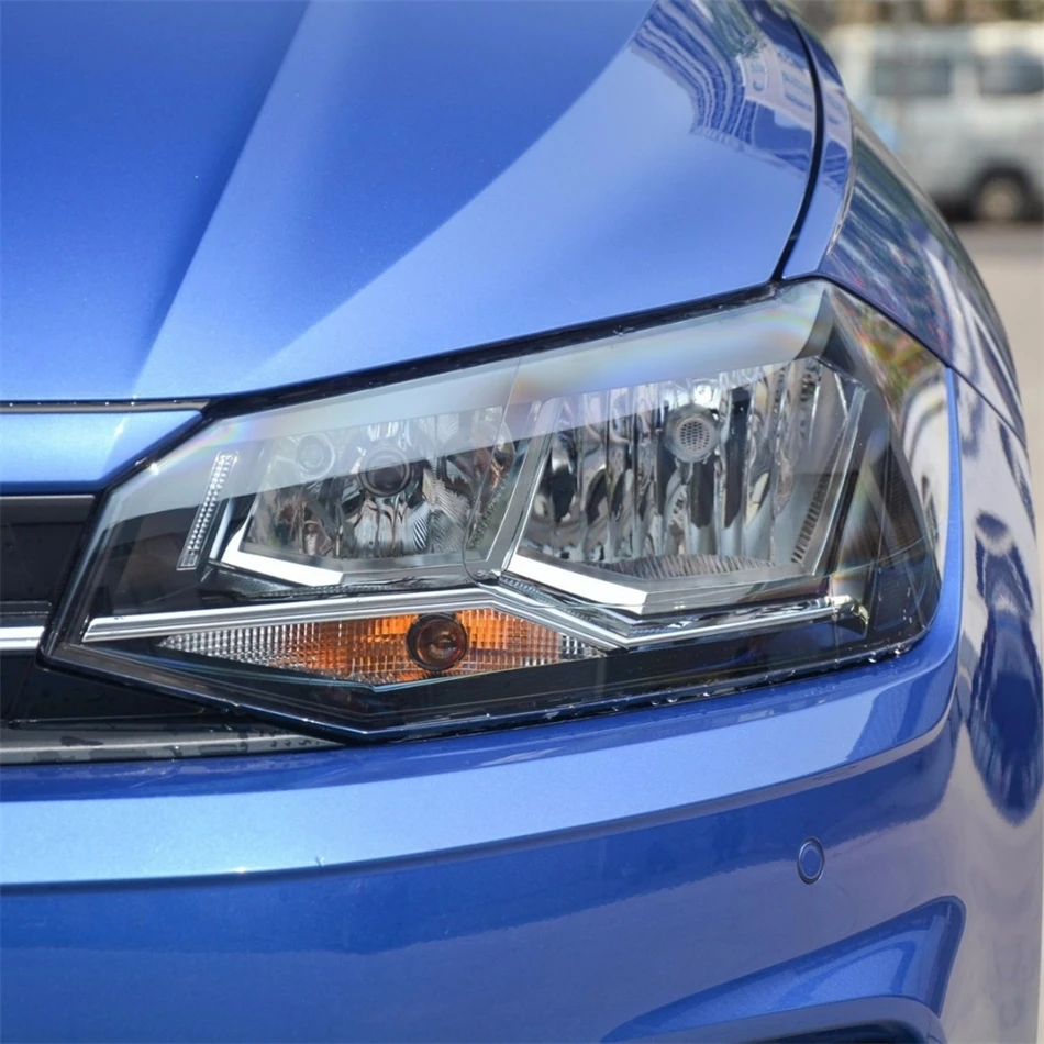 For Volkswagen Vw Polo 2018 2019 2020 2021 Articles Cars Polycarbonate High Gloss Fully Transparent Headlight Dust Cover