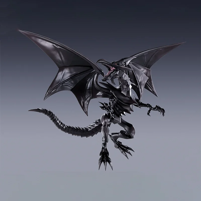 Original Bandai S.H.MonsterArts Inshock TRUE Red Eyes Black DRAGON Figure Finished Model kit  Anime full Action Toy Gift forkids