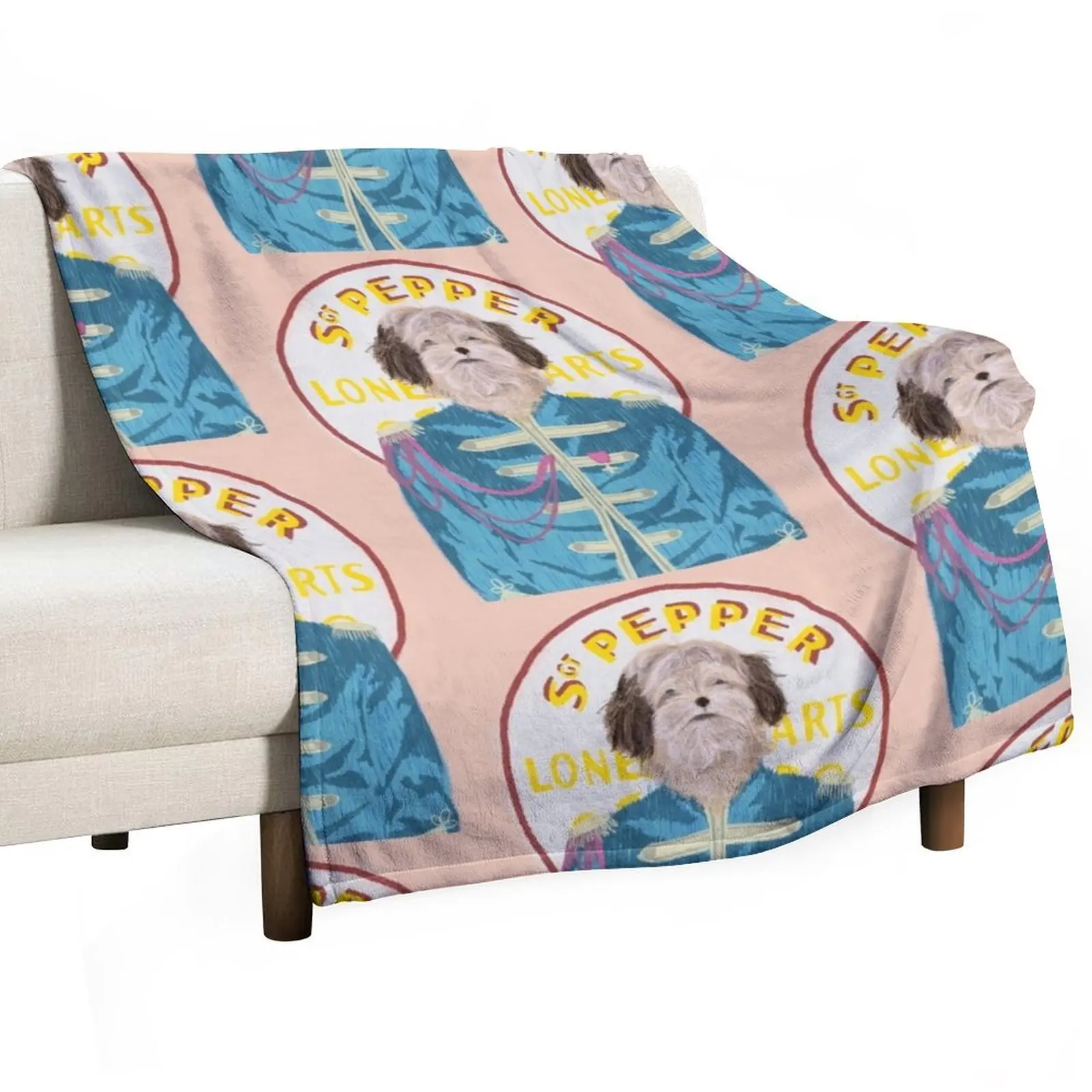 Sgt. Pepper Throw Blanket Plaid on the sofa warm for winter Hair sofa bed Bed Fashionable Thins Blankets