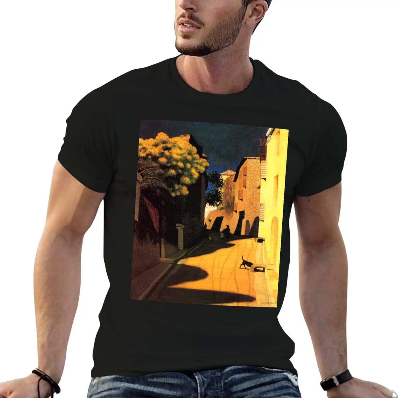Félix Vallotton - Mimosa with Flowers at Cagnes T-Shirt Novelty Graphic Tee Shirt