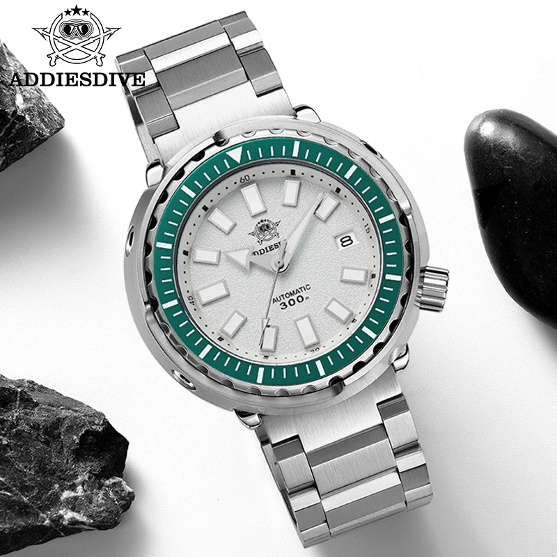 

ADDIESDIVE Men's Automatic Watch Super Luminous Sapphire Glass 30Bar Waterproof Diving Watches Luxury Stainless Steel Man Watch