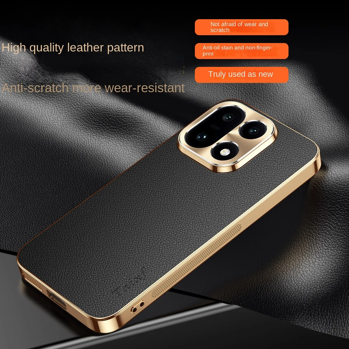 حافظة هاتف جلدية نباتية فاخرة لهاتف OnePlus 15، إطار معدني لحماية العدسات، غطاء مقاوم للصدمات مطلي بالكهرباء #4