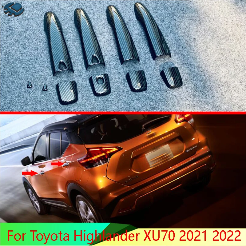 For Nissan Kicks P15 2021 2022 Car Accessories ABS Chrome Door Handle Cover With Smart Key Hole Catch Cap Trim Molding