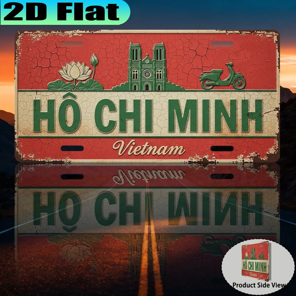 1pc Vintage Ho Chi Minh City Vietnam Sign - Retro Wall Decor Suitable for Vietnamese Culture Gift, New Year Decoration, Urban St