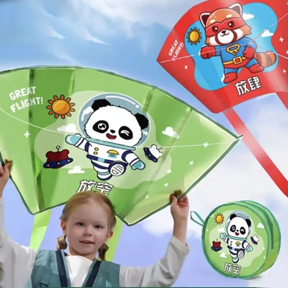 Spring Outing Pocket Kite Easy To Fly 50 Meter Kite Line Animal Wind Kites Family Trips Friends Game Foldable Kite