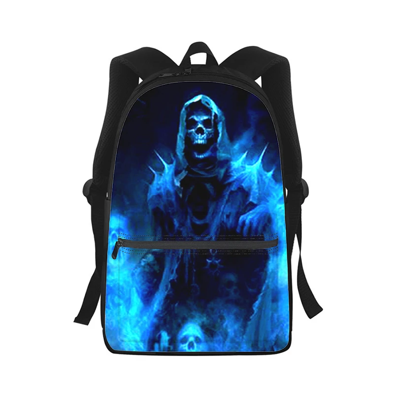 

grim Reaper Skeleton Men Women Backpack 3D Print Fashion Student School Bag Laptop Backpack Kids Travel Shoulder Bag