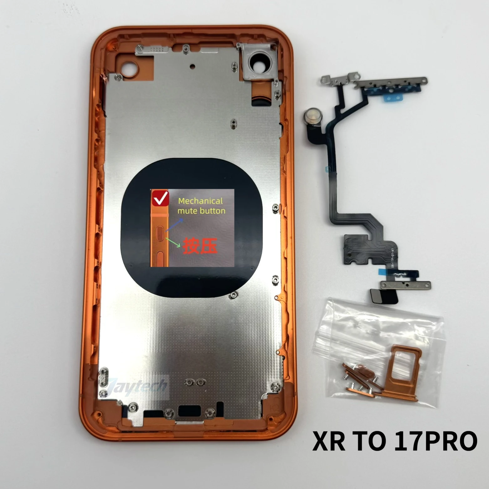 DIY Modified Back Glass Mid Frame Housing for iPhone XR Convert to