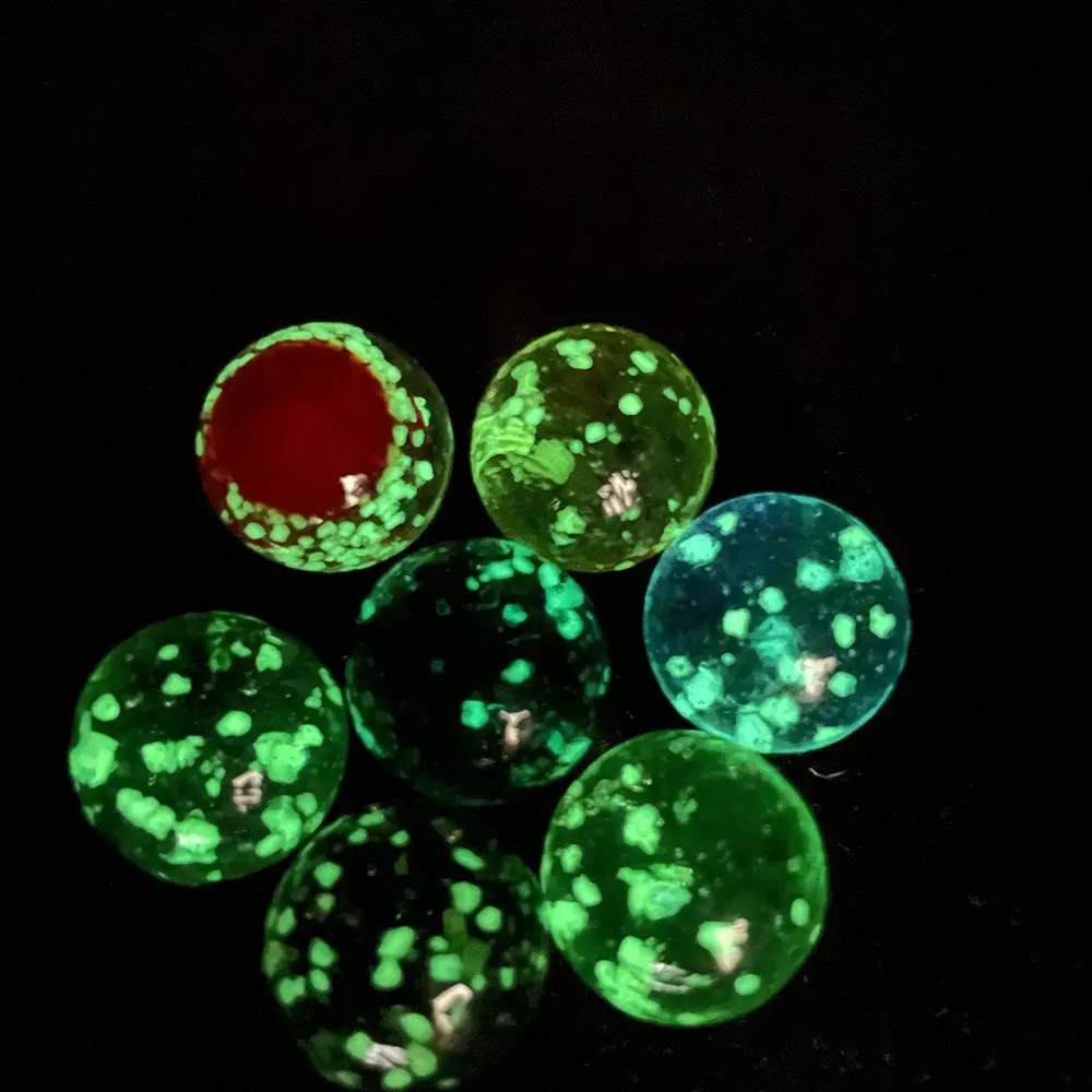 10pcs/pack Glow in The Drak Luminous Glass Balls Non-porous Glass Marbles Fish Tank Glass Ball 16mm 10pcs/pack