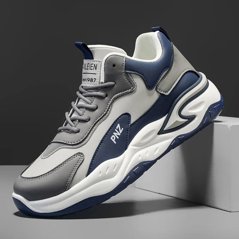 メンズスポーツシューズ：トレンディで多用途、厚底、快適で通気性のある、カジュアルなランニングシューズ、ダッドシューズ