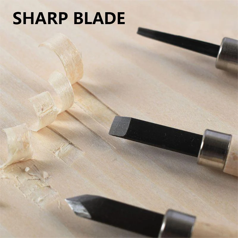 مجموعة أدوات نحت الخشب إزميل النجارة القاطع أداة اليد سكين لتقوم بها بنفسك تقشير نحت الخشب 3 قطعة-10 النجارين سكين الخشب الفن #5