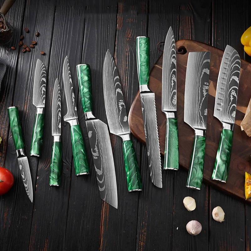 

Economy Stainless Steel Kitchen Knife Set 1-9 Pcs Sharp Chef Knife Paring Knife Multi-Purpose Knife Home Kitchen Cooking Knife