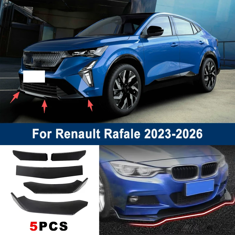 

Adjustable 5Pcs Sectional Front Spoiler Lip For Renault Rafale 2023-2026 Front Bumper Splitter Car Exterior Sport Body Kit