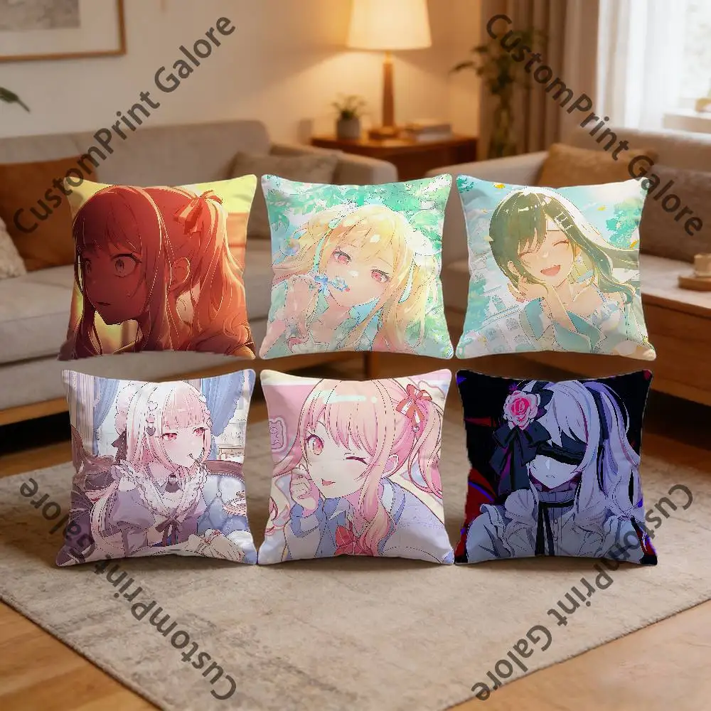 

M-MizukiS Polyester Printed Pillow Cover Square 30 35 40 45 50 55 cm Soft for Sofa Bed Car Home Decor