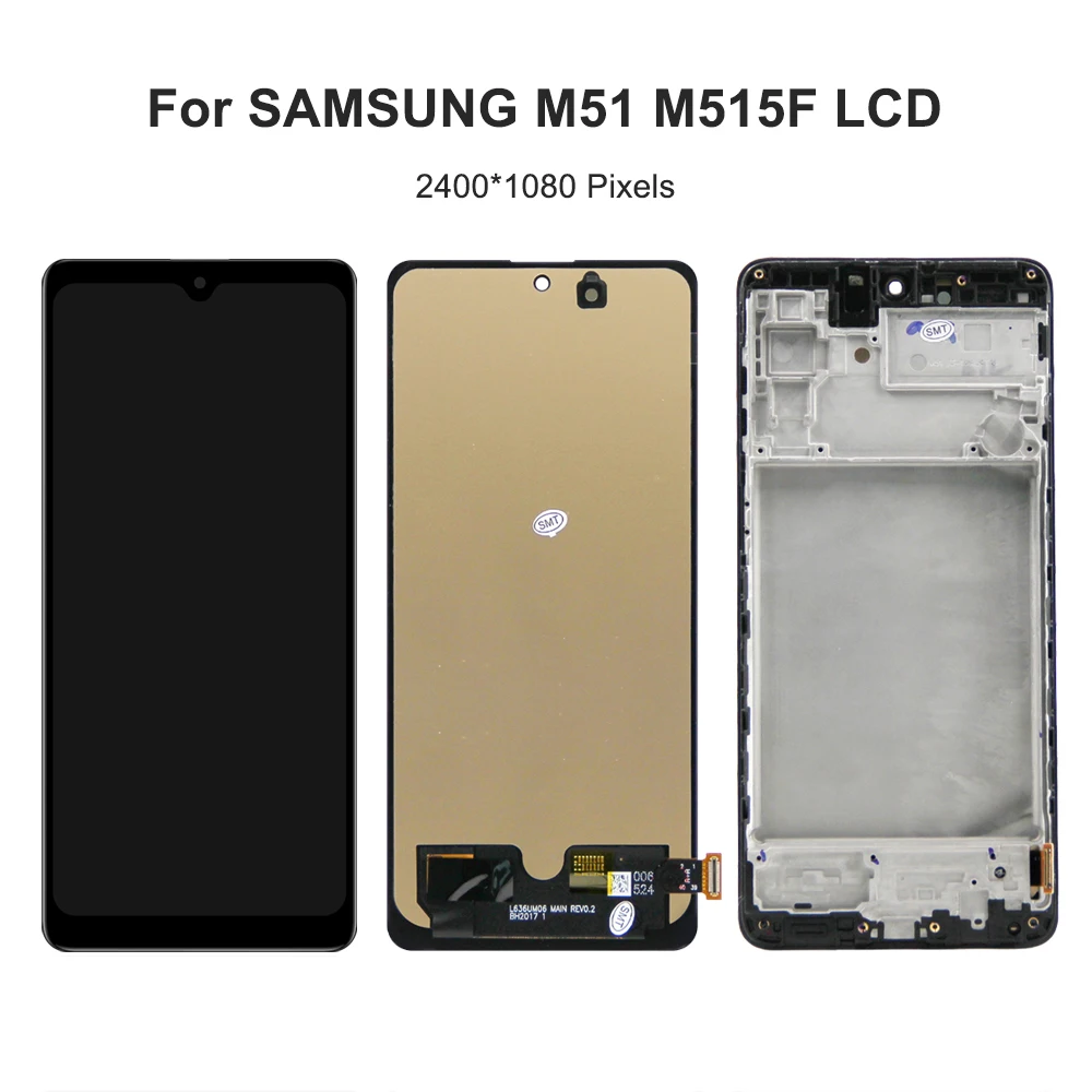 6.7\'\'M51 For Samsung For AMOLED M515 M515F M515F/DSN LCD Display Touch Screen Digitizer Assembly Replacement