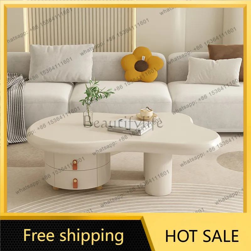 XX.Drawers Minimalist Coffee Table Aesthetic Space Saving Simple Unique Wood Side Table Designer Modern Meubles Home Furniture