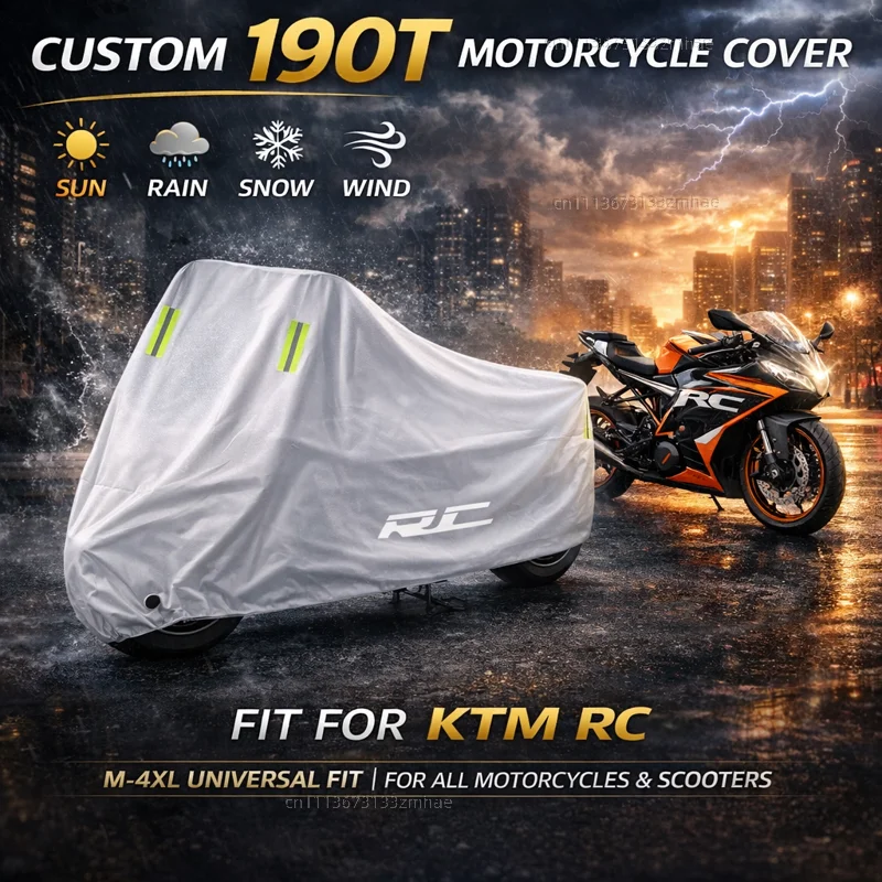

Чехол для мотоцикла KTM RC 125 200 250 390 rc390 2014 2015 2016-2018, водонепроницаемый, сверхпрочный, для улицы, защита от дождя, пыли и солнца
