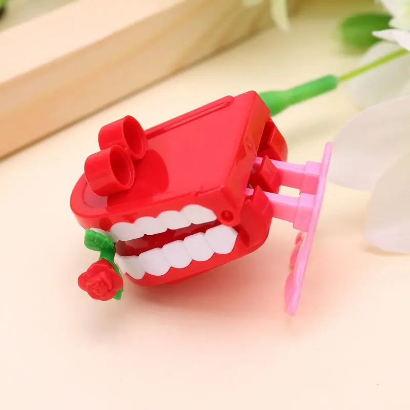 Clockwork Jumping Denture Rose Education Mechanical Desktop Decoration