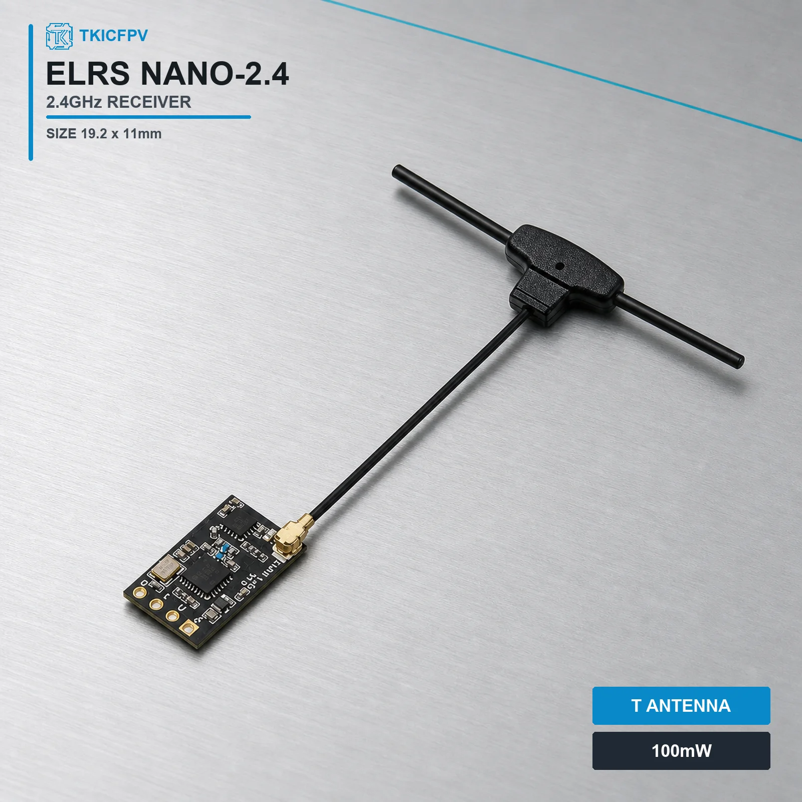TKIC ELRS Nano 2.4GHz Receiver ExpressLRS Nano RX With IPEX 1 T Type Antenna For RC FPV Freestyle Quadcopter Drone Spare Part