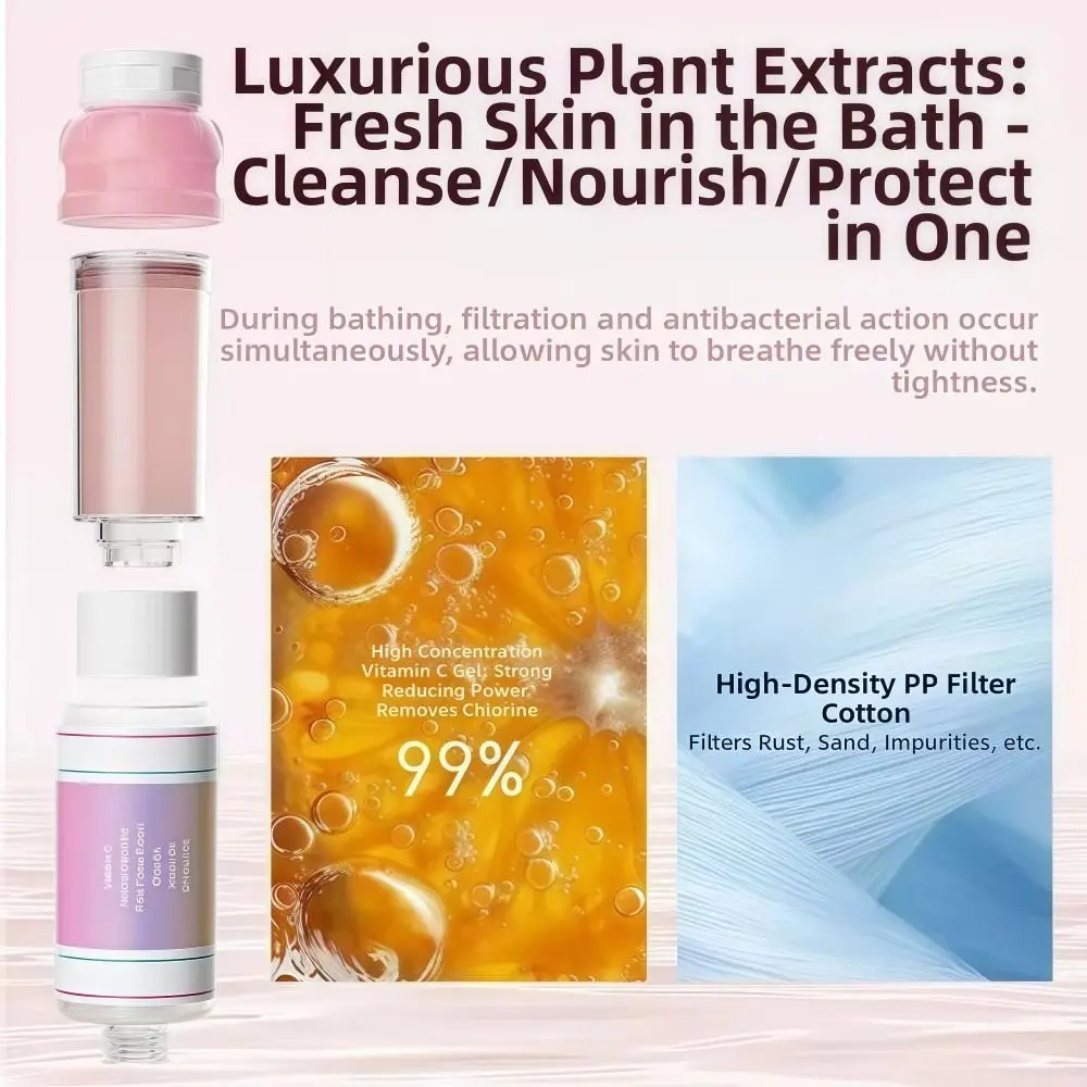 

Набор насадок для душа с ароматом высокого давления, аромат розы, антибактериальная насадка для душа с фильтром, дезодорирующая, нежное давление воды