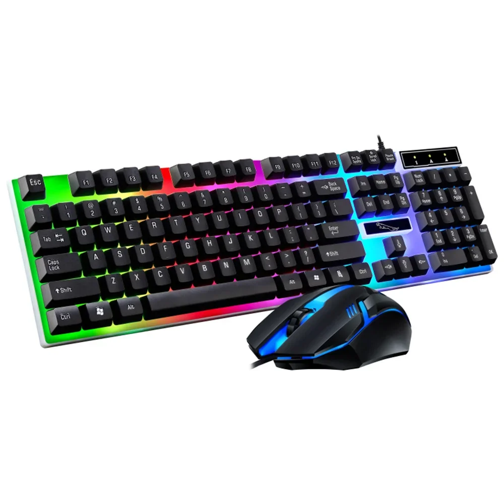 

Keyboard Mouse Set G21B-RGB-BA Mechanical Gaming Keyboard And Mouse Combo Wired RGB LED For Computer Laptop Gamer