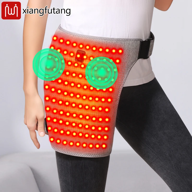 

Hip Massager - 3-Gear Red Light Heat& Vibration, Relieves Muscle Soreness Pain,Arthritis, Aids Sports Recovery, for Fitness Fans