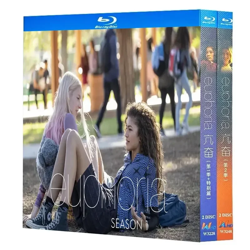 Série TV Euphoria Saisons 1-2, coffret 4 disques toutes régions, nouveau coffret Blu-ray haute définition BD