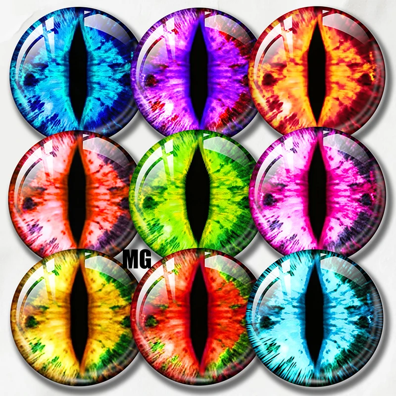 

8 мм 10 мм 12 мм 18 мм 20 мм 25 мм 30 мм 6 мм фото стекло кабошон узор круглые красочные DIY ювелирные аксессуары глаза лесных животных