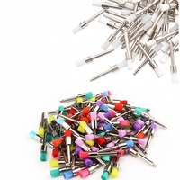 100Pcs Dental Prophylaxis Brush RA Shank 2.35mm Teeth Whitening Polisher for Contra Angle Handpiece