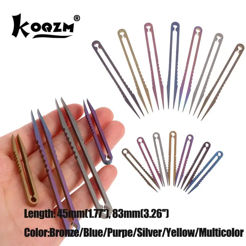 Titânio Pinças para Pick Up Clamping, TC4 Clip, EDC Multipurpose, Ferramenta de Manutenção Profissional, 2 Tamanhos