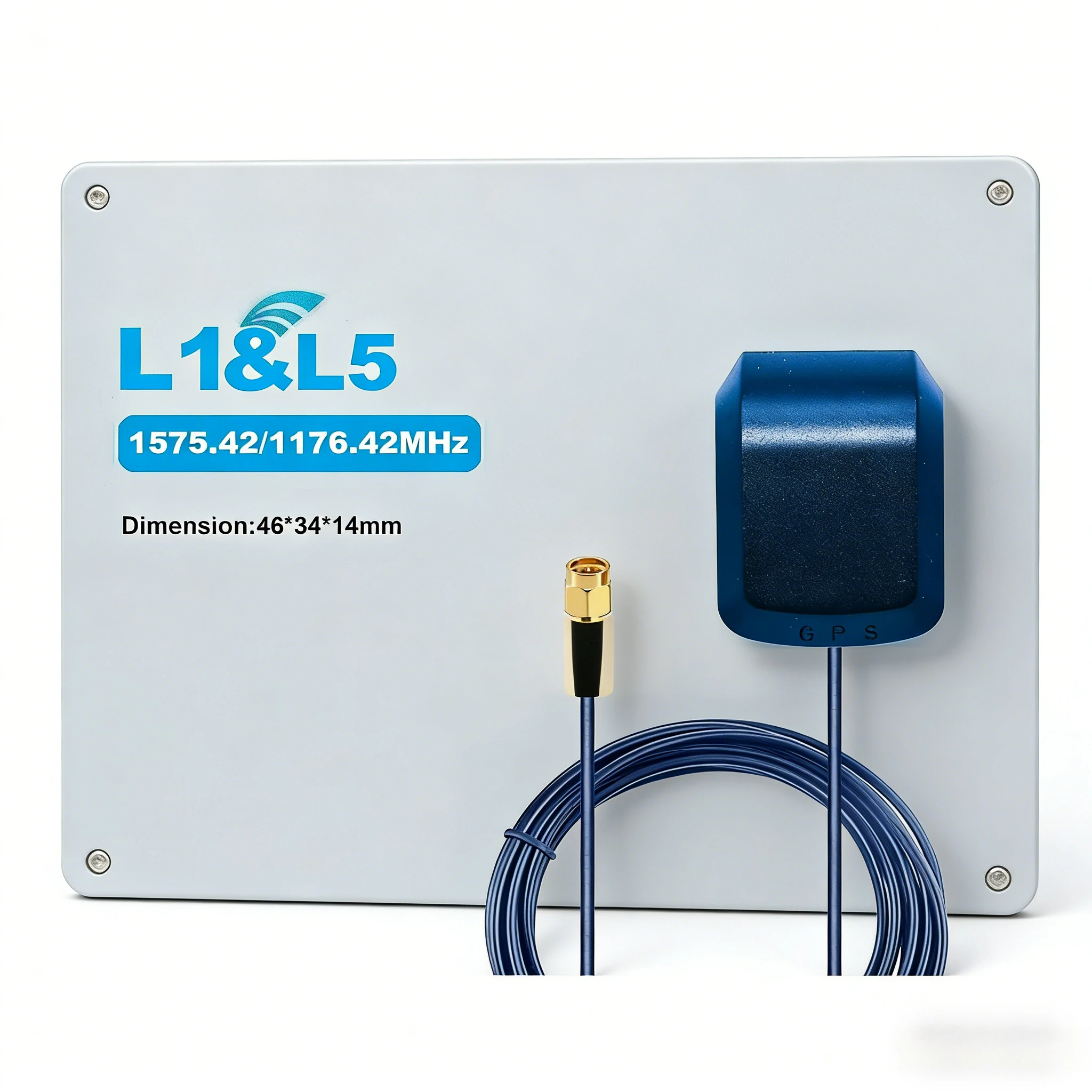 28dBi External GPS L1 L5 Dual-Band High-Precision GNSS Antenna for Car Navigation Positioning RG174 3M Cable SMA Male