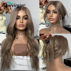 36inch Chestnut Brown 13x4 Lace Front Wigs Human Hair Blonde Colored Body Wave Lace Frontal Wigs For Women Vrigin Hair 180% Wigs