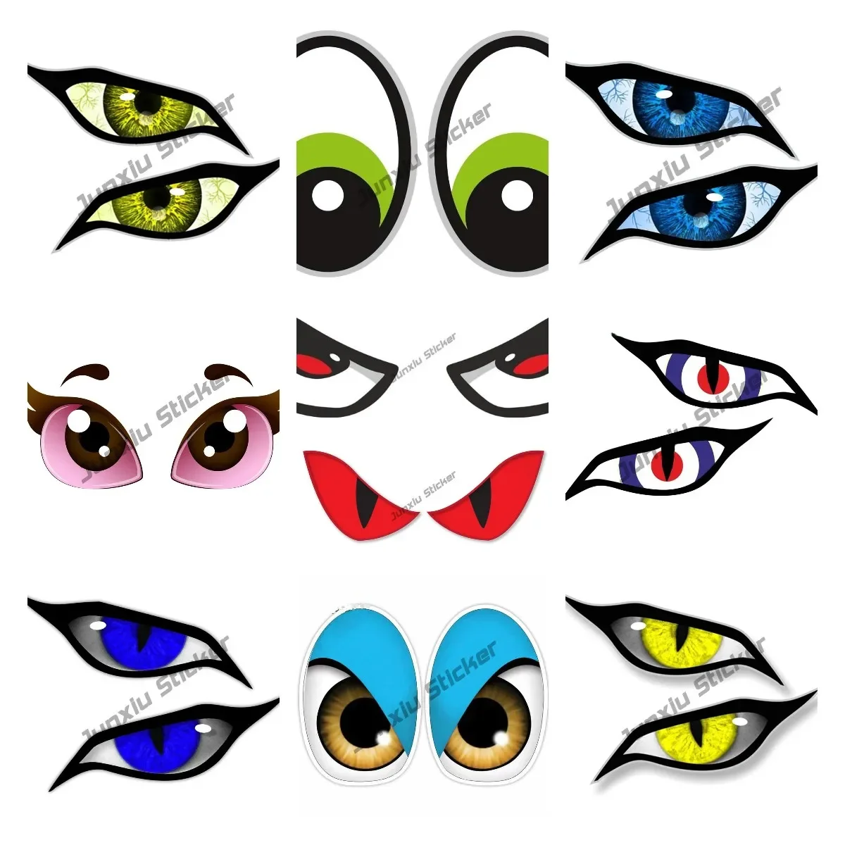 

Cartoon Evil Eye Decal Stickers Funny Car Stickers Accessories DIY Toy Guitar Motorcycle Luggage Suitcase Decal Graffiti Sticker