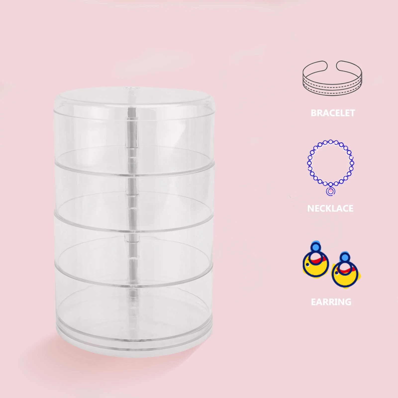 

2Pcs Rotatable Plastic Cable Boxes Multi-Layer Cord Organizer Storage Case Earphone Jewelry Organizer Cord Storage