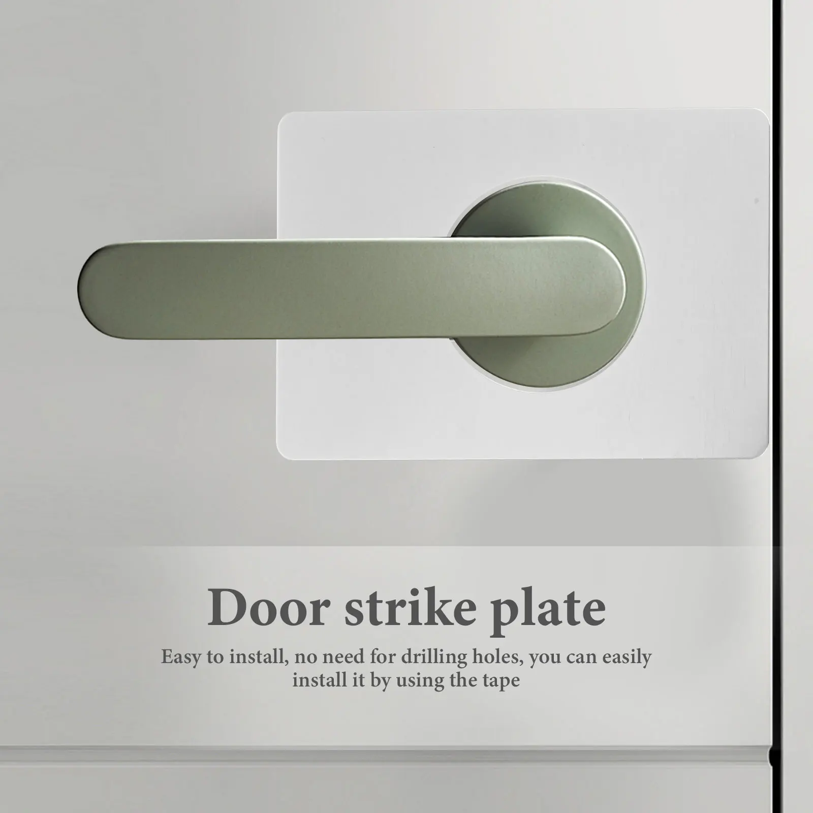 

6 Pcs Door Repair Board Stainless Steel Plates Deadbolt Cover Reinforcement Kit Hole Filler Silver Door Strike Plate
