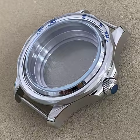 42mm Sapphire/Mineral Glass Watch Case for NH35 NH36 Movement 14mm Thick Transparent Bottom Stainless Steel Case for 32mm Dial