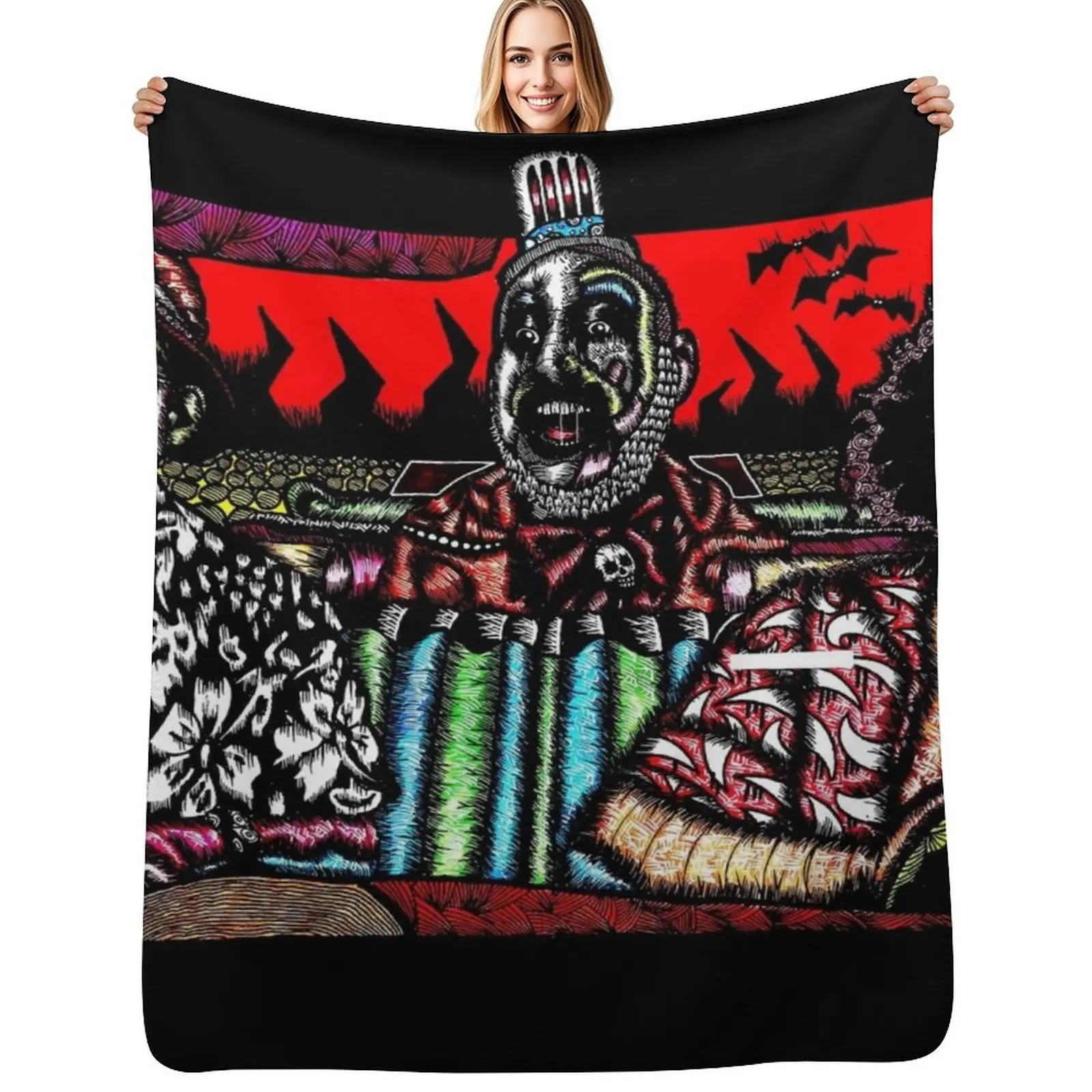 BAT COUNTRY FT CAPTAIN SPAULDING Throw Blanket sofa bed Sofa Comforter Heavy warm for winter Tourist Blankets