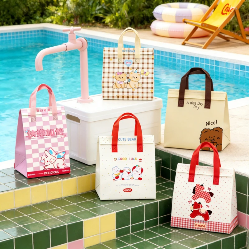 cute-takeaway-insulated-package-bag-cold-drink-insulation-packing-bag-baking-dessert-catering-handheld-packaging-bags