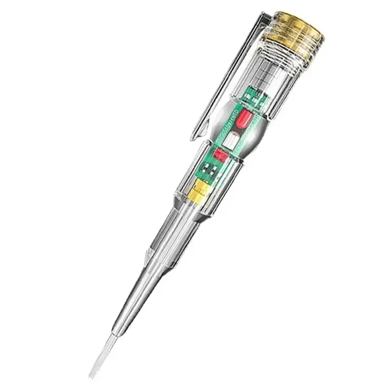 2/4/8pcs Voltage Tester Pen Non-Contact AC Voltage Detector with LED Light Screwdriver Tip for Electrical Outlet Wiring Test