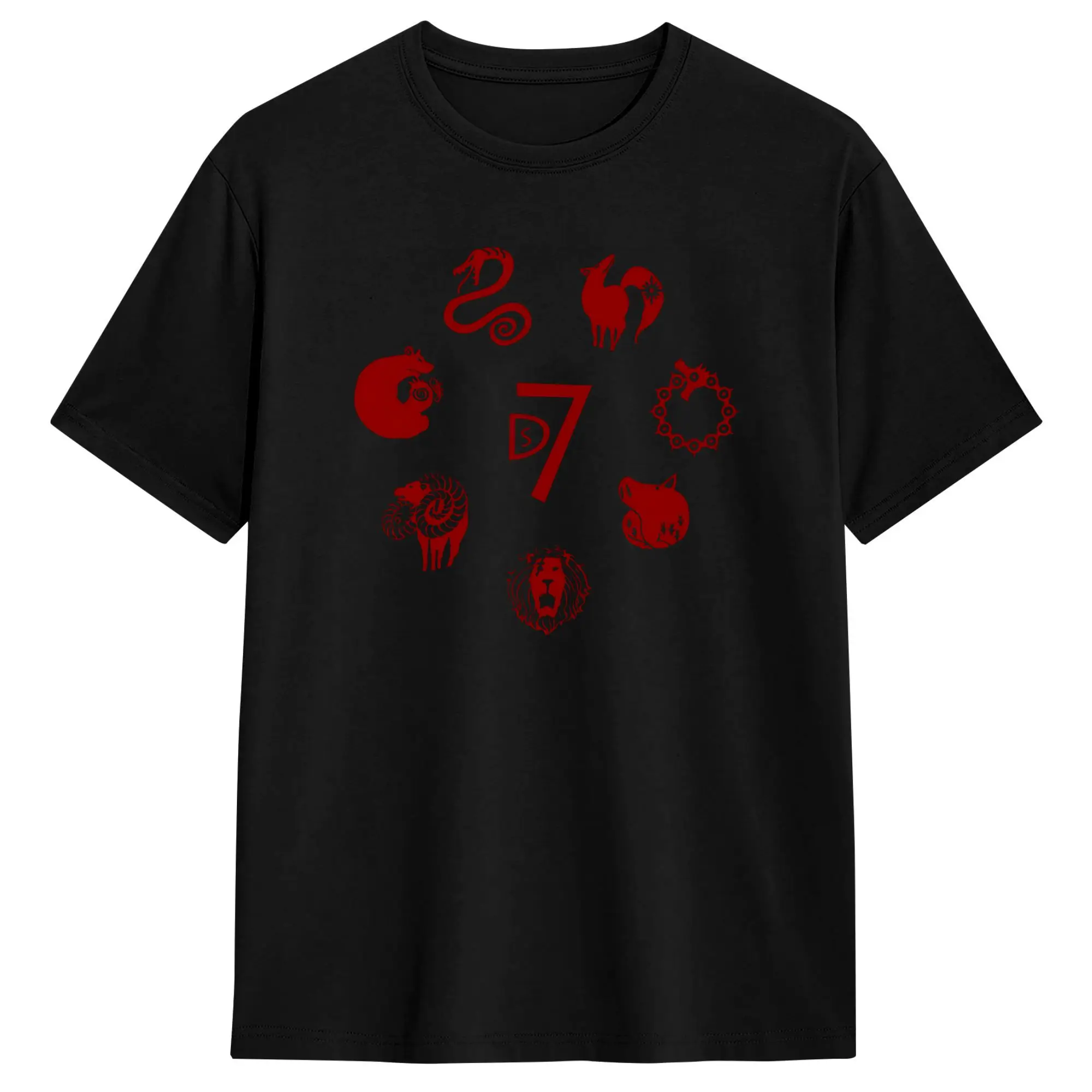 Men's T-Shirt Anime Escanor Stronger Man Amazing Pure Cotton Tees Short Sleeve  T Shirts O Neck Clothes 4XL 5XL